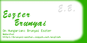 eszter brunyai business card